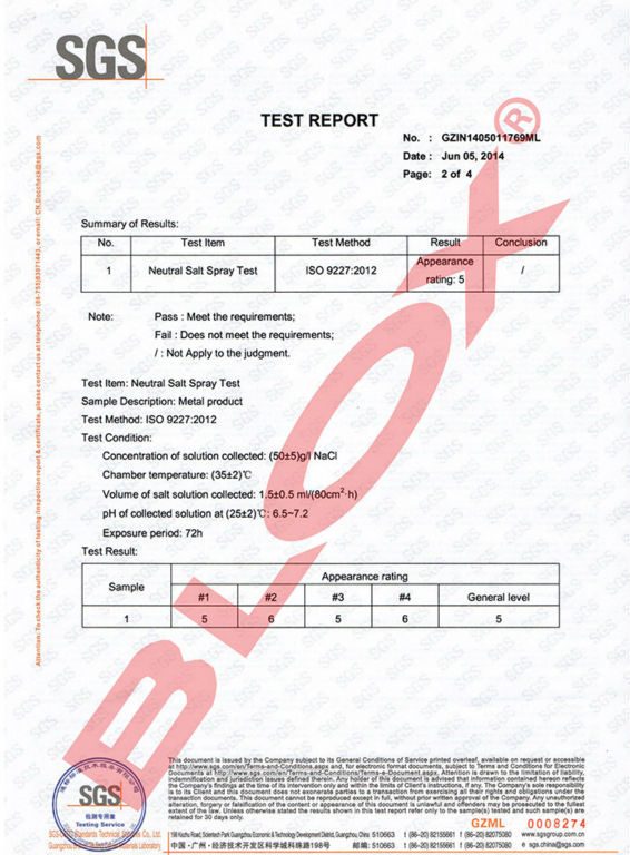 SGS Anti-Rust Tested Report(72 Hours NSS) for BoltsStudsNuts-2