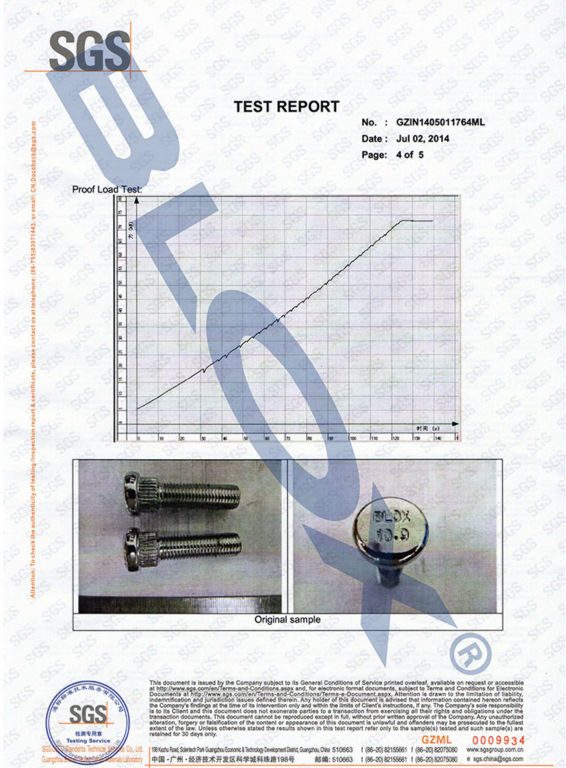 SGS Strength Tested Report for our M121.5 Wheel Studs-4